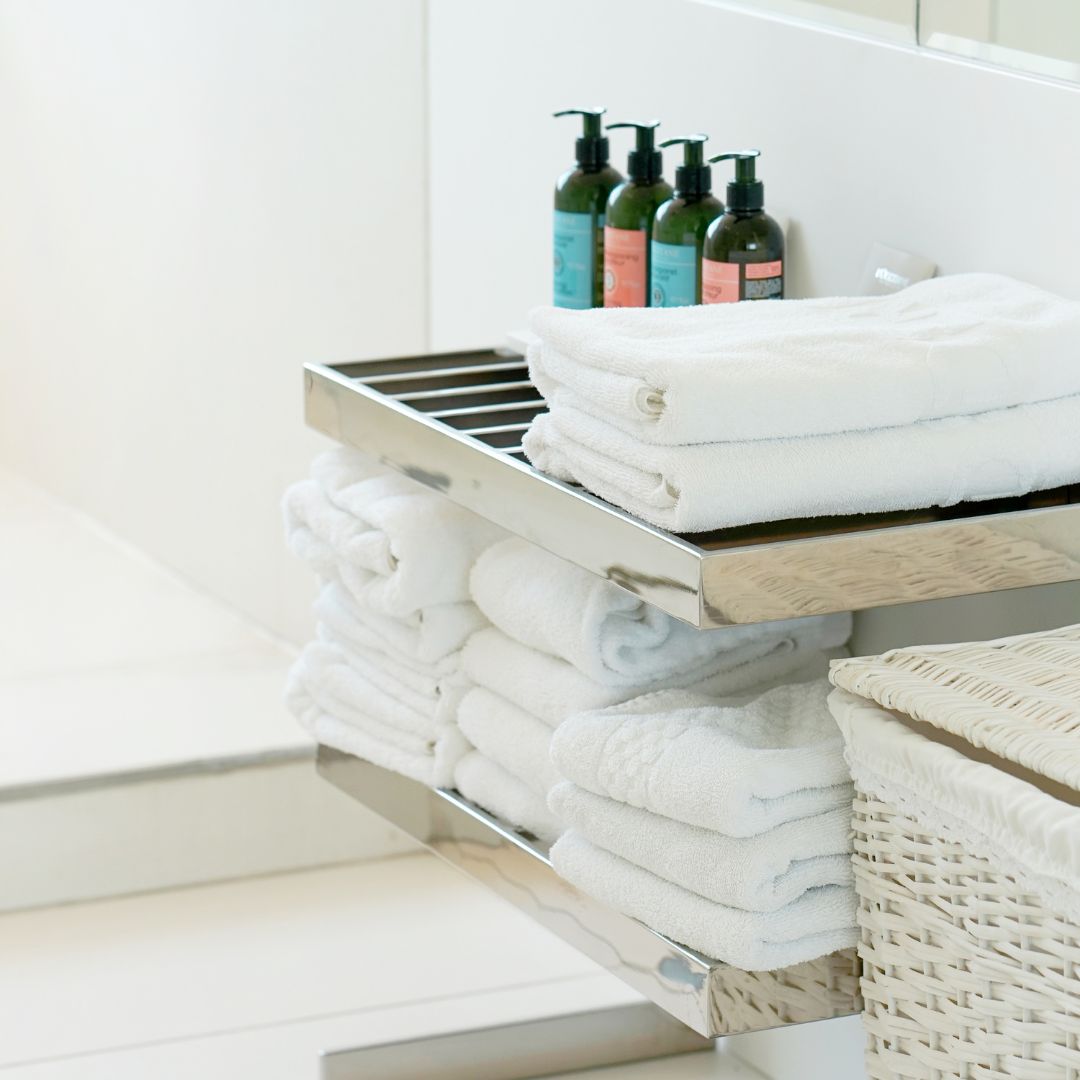 Spa towels in folded presentation